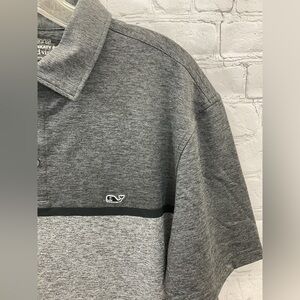 Vineyard Vines OTG On The Go Sankaty Size XL SS Polo Shirts NWOT Gray Colorblock